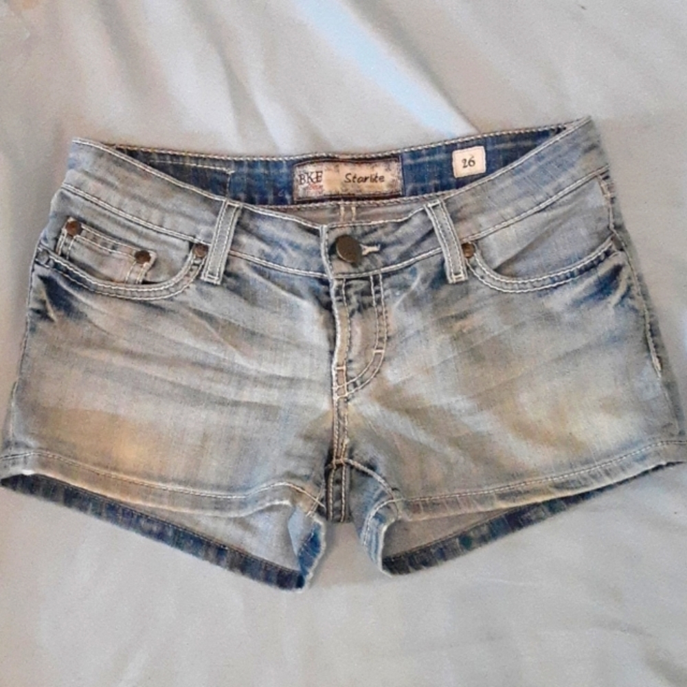 blue jean shorts